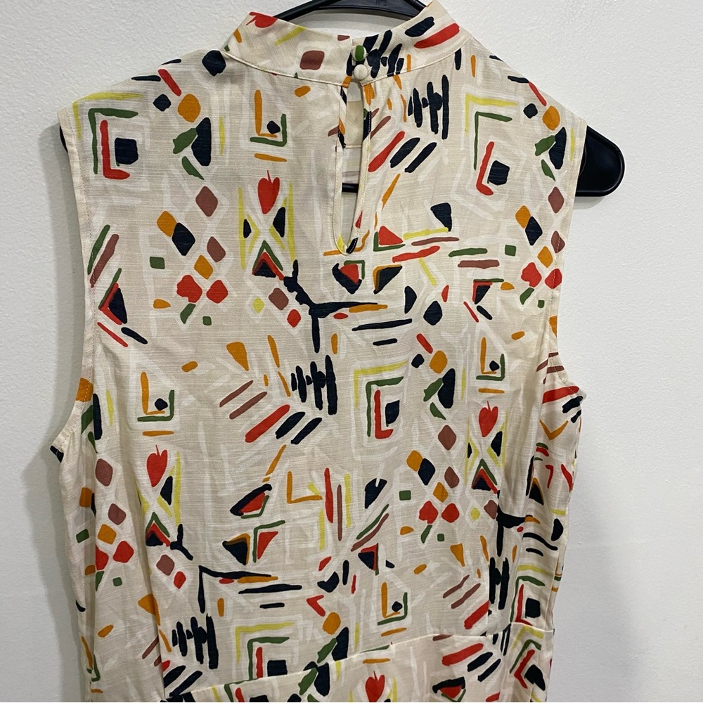 MM Lafleur Oona Dress Rhythm Print Artsy‎ Sleeveless Size 8 - Picture 7 of 7